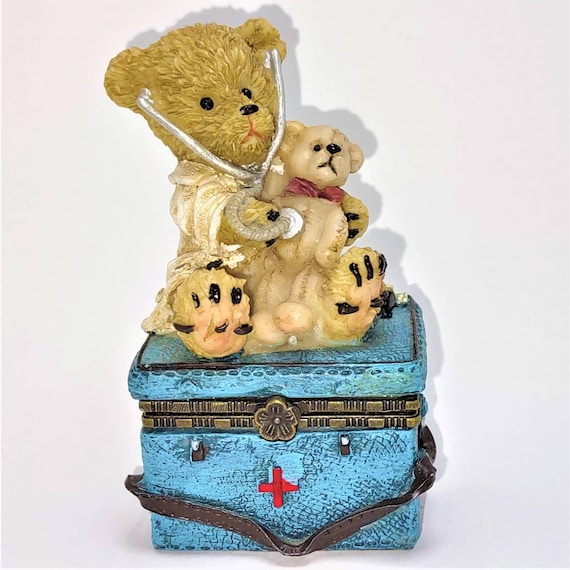 Doctor Bear Resin Trinket Box With Insert