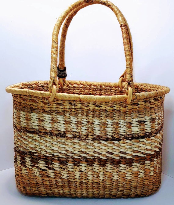 Straw Bag Tote Ecuadorian  Pro Pueblo
