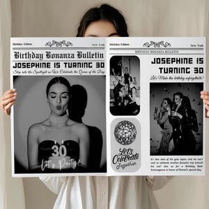 Birthday Newspaper Template for Any Age , Canva Newspaper Birthday , Large Newspaper Birthday Template , Birthday Newspaper for Photography