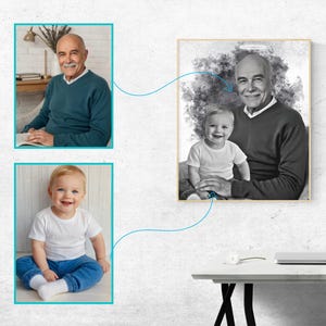 Add Deceased Loved One to Photo - Memorial Gift for Loss of Father & Mother - Mothers day gift ,Fathers day gift - Loss of Mother Gift