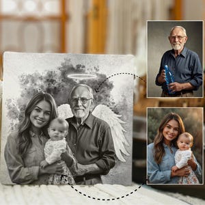 Add Deceased Loved One to Photo , Add Loved One Photo , Memorial Picture Gift for Family ,Add Passed Away Person ,Gift for Mom, Gift for Dad