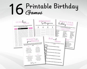 Jogos de aniversário para imprimir para ela, jogos de festa de aniversário para adultos, briga de família de aniversário, quem sabe, a melhor aniversariante, jogos para ela