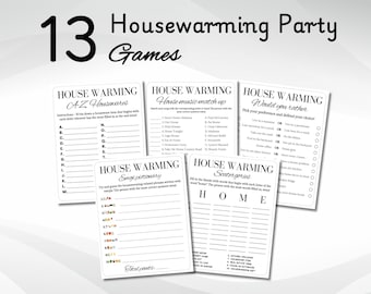 Printable Housewarming Games , House Warming Party Games Bundle , Apartment Warming Party Ideas , Housewarming Trivia , teens housewarming