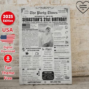 21st Birthday Newspaper Poster - Back in 2004 Birthday Poster , 21st Birthday Gift for Men /Women | Born in 2004 | 21 Years Ago Born in 2004