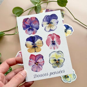 Carte Douces pensées + enveloppe kraft - carterie - papeterie déco image 3