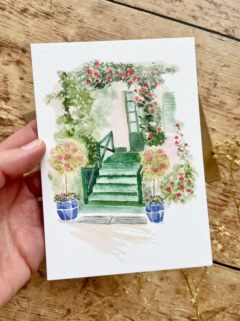 Cartão Giverny - Casa de Claude + Envelope Kraft - Cartões - Papelaria Decorativa imagem 5