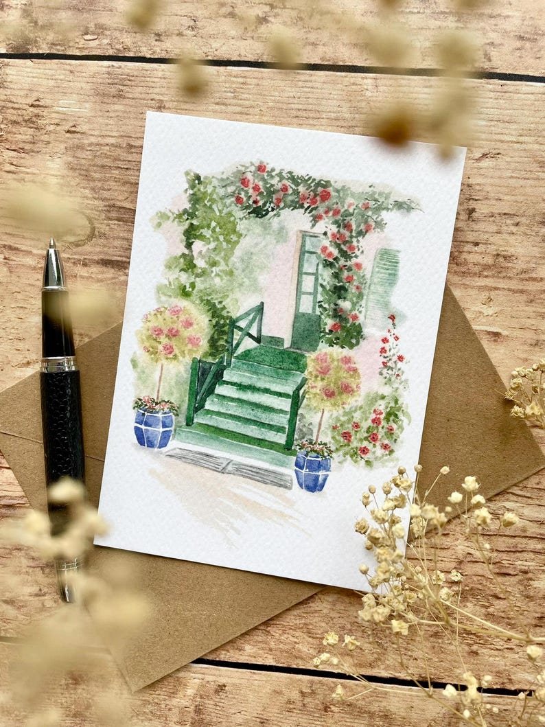 Cartão Giverny - Casa de Claude + Envelope Kraft - Cartões - Papelaria Decorativa imagem 1