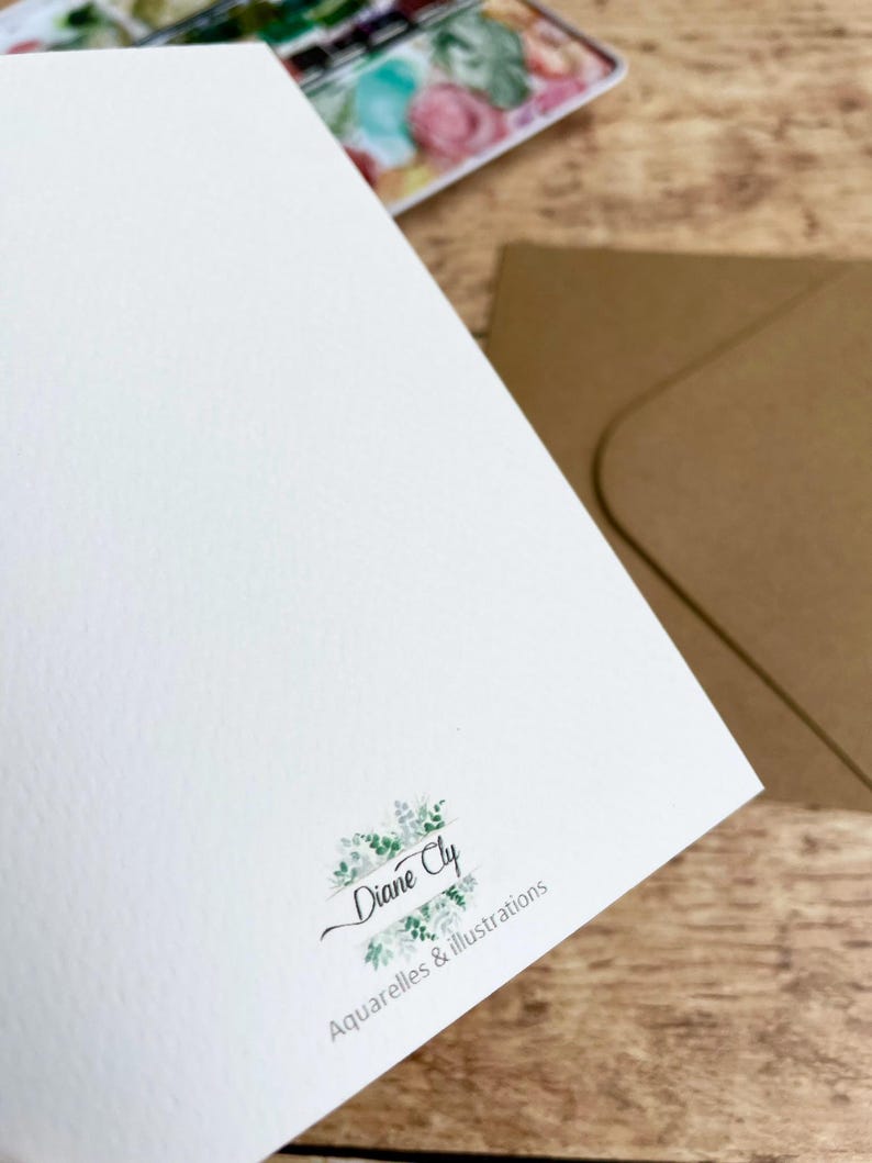 Carte "Silence ça pousse !" - Bulbe de Narcisse + enveloppe kraft - carterie - papeterie déco image 3