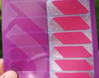 Envolturas de uñas de jamberry, bonitas en rosa