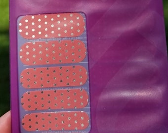 Envolturas de uñas jamberry, polca de rosa helada