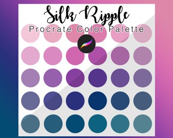 Silk Ripple Procreate Color Palette 22 | Color swatches | iPad | Lettering | Illustration | Procreate tool | Digital Art | Instant