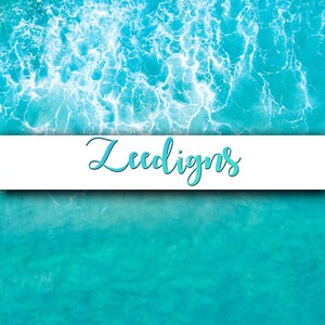Ocean Water Digital Scrapbook Printable Paper | Digital Paper | Water ...