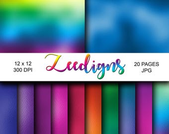 Color Foil Digital Scrapbook Printable Paper | Digital Paper | Foil | Shiny | Colorful | Colored | Red | Pink | Purple | Yellow | Orange |
