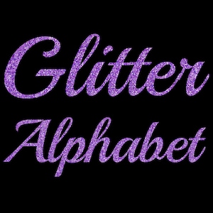 Alfabeto roxo com glitter clipart scrapbooking conjunto digital papel para impressão | Papel digital | Roxo | Colorido | Papel digital | Brilhante