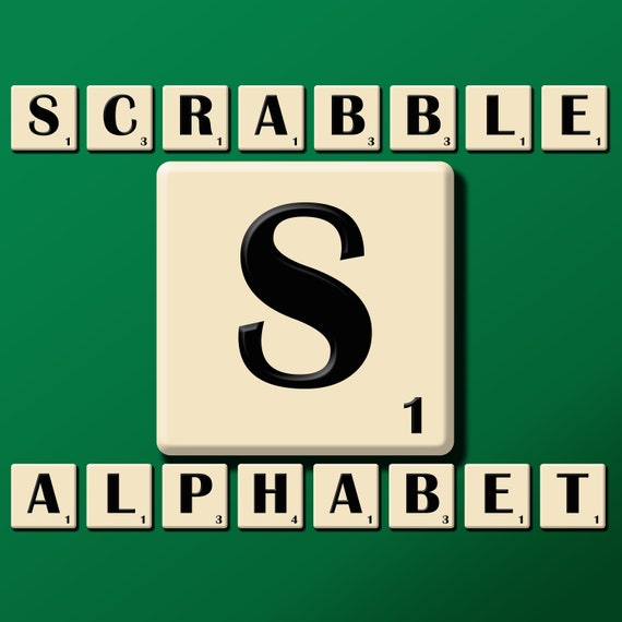 Scrabble Alphabet Clipart Scrapbooking Digital Set Printable | Etsy