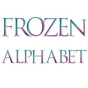 Frozen Alphabet Clipart Scrapbooking Digital Set Printable Paper | Digital Paper | Ice | Winter | Children Stories | Kids | Glitter |