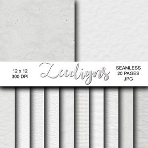 White Watercolor Paper Digital Scrapbook Printable Paper | Wedding Paper | Textured Paper | Watercolor Texture | White Paper | Handmade