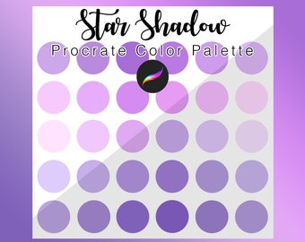 Star Shadow Procreate Color Palette 34 | Color swatches | iPad | Lettering | Illustration | Procreate tool | Digital Art | Instant