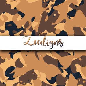Camouflage Seamless Desert Digital Scrapbook Printable Paper | Digital ...