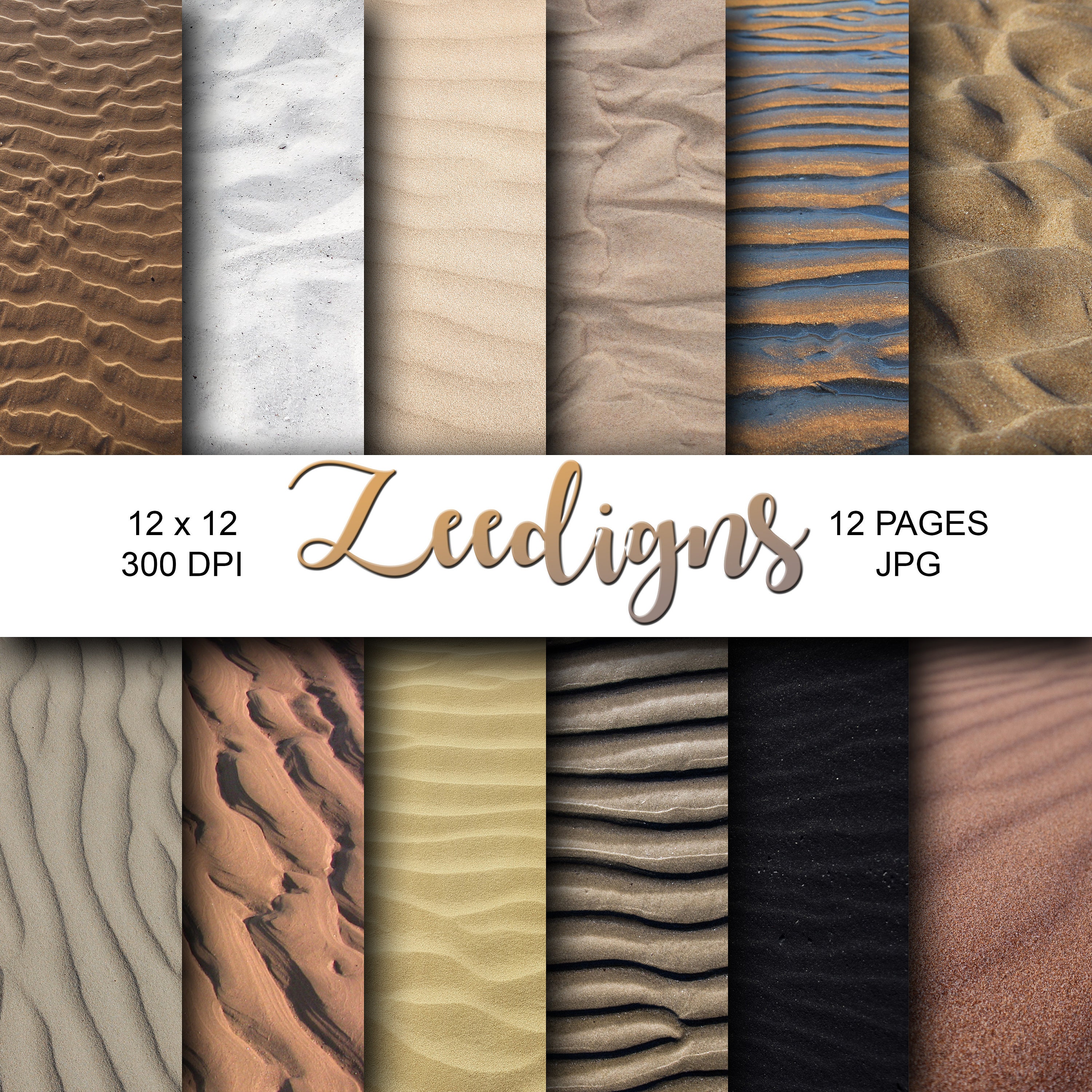 Sand Pages Sand Digital Scrapbook Printable Paper | Digital Paper | Beach Sand ...
