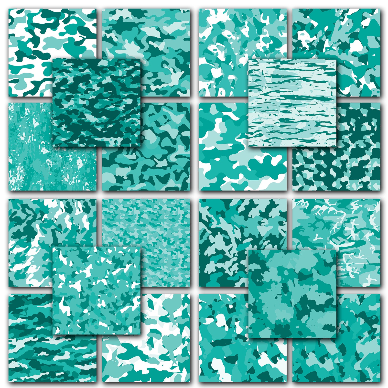 Camouflage Seamless Turquoise Digital Scrapbook Printable - Etsy