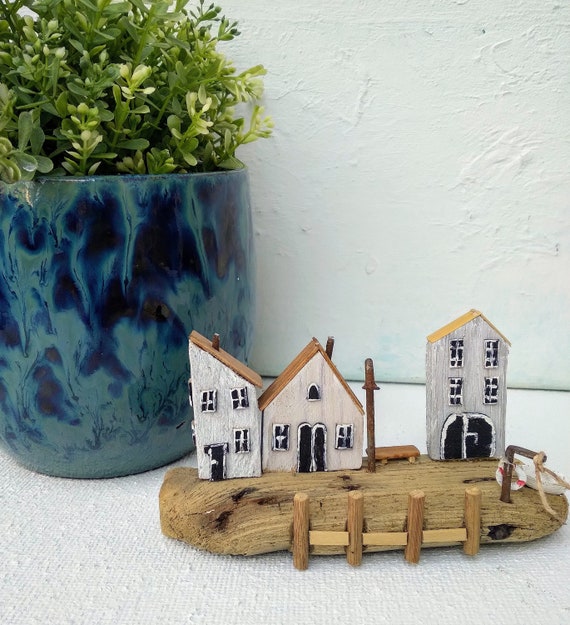 Original Handmade Unique Scandinavian Decorative Driftwood Houses