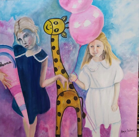 Moderne Magische Realismus  Acryl Kunstdruck auf Leinwand