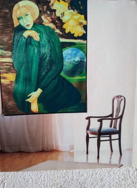 Original Handgemalte Surreaalistische Frauen Portrait Ölgemälde auf Leinwand