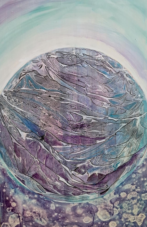 Original Sea Hand Painted Ocean Wave Acrylic Painting on Canvas