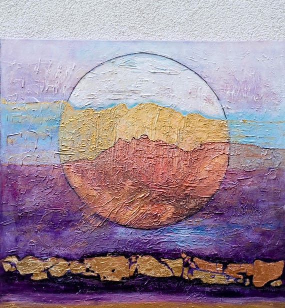 Originale Große Moderne Handgemalte  Abstrakte Strukturierte  Acryl Gemälde auf Leinwand