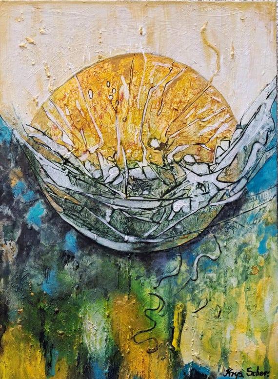 Orginale Moderne  Abstrakte Acryl Gemälde auf Leinwand
