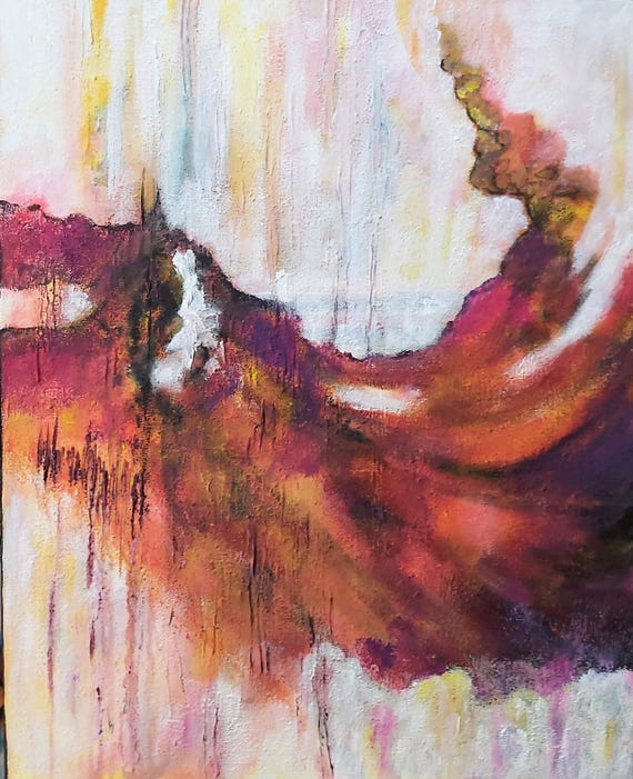 Original Hand Painted Abstract Textured Paintings on Canvas