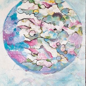 Original Hand Painted Textured Abstract Floral Acrylic Paintings on Canvas
