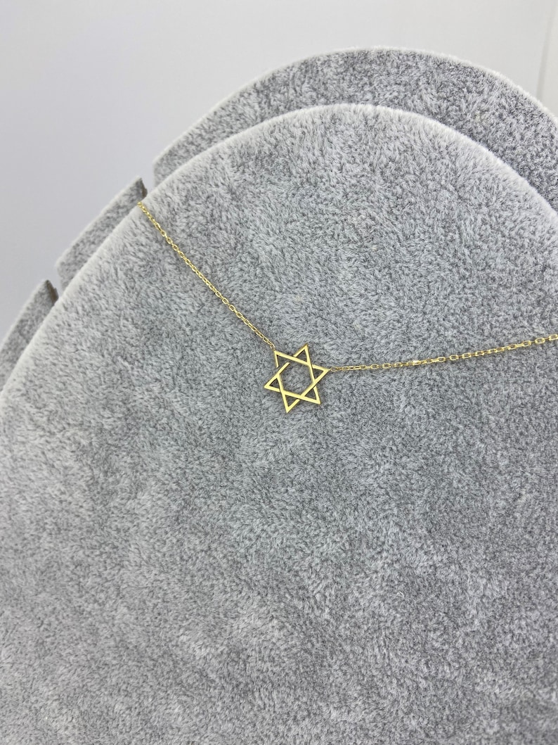Star of David Necklace Magen David Gold Necklace Judaica Jewelry image 5