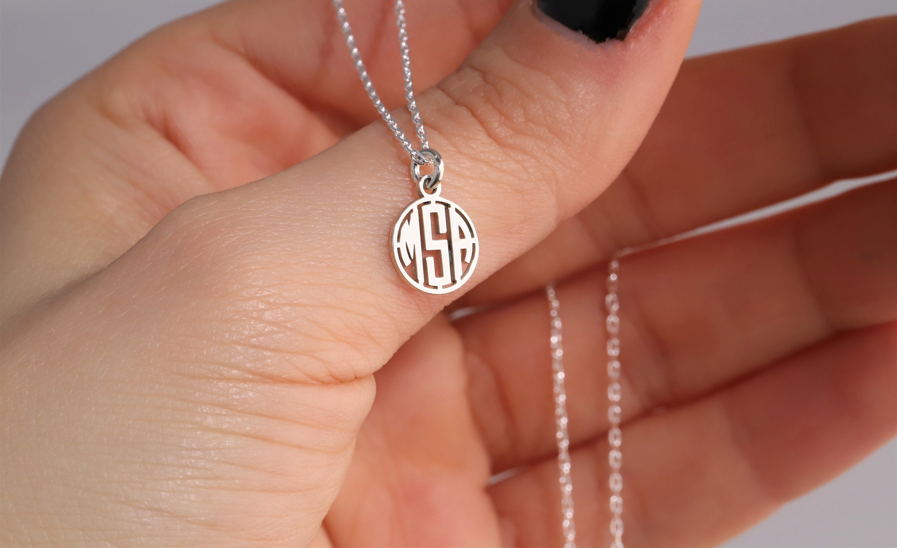 We always make sure that your monogram necklace is unique and made for