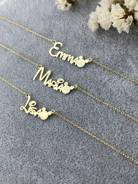 Custom Unique Cartoon Name Necklace Gold Dainty Cute Baby - Etsy Custom Unique Cartoon Name Necklace Gold Dainty Cute Baby - Etsy