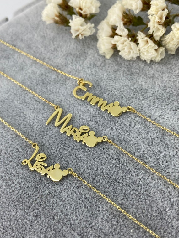 Custom Unique Cartoon Name Necklace Gold Dainty Cute Baby - Etsy Custom Unique Cartoon Name Necklace Gold Dainty Cute Baby - Etsy