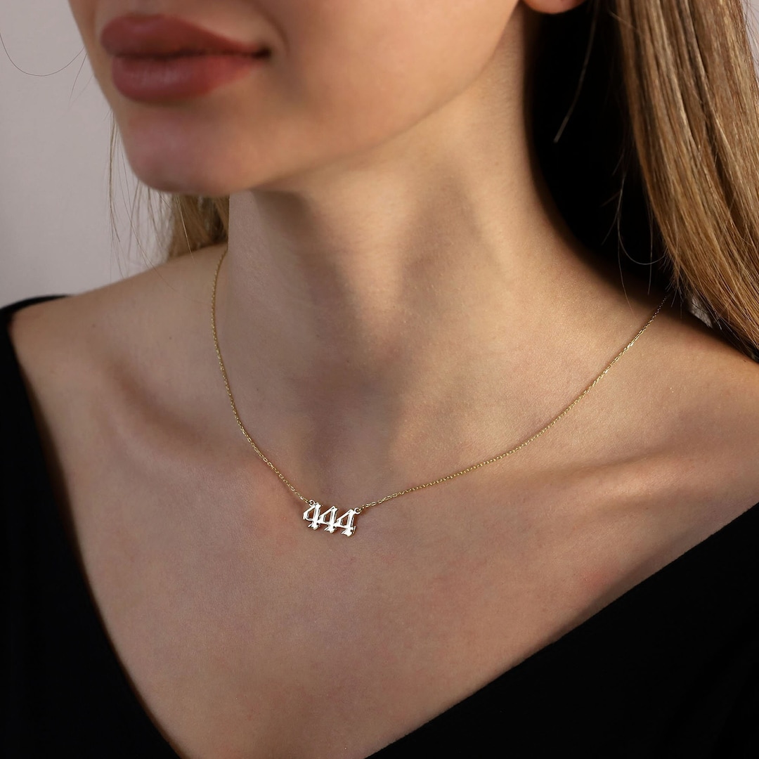 Dainty number necklace deals