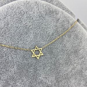 Star of David Necklace Magen David Gold Necklace Judaica Jewelry image 3