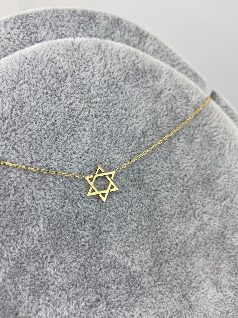Star of David Necklace Magen David Gold Necklace Judaica Jewelry image 3