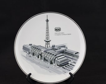 KPM - Berlin / porcelain plate / collection plate / "Internationales Centrum Berlin" / rarity / Germany