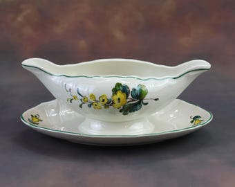 Porcelain sauce boat, Villeroy & Boch, Jamaica, Luxembourg, Imperial and Royal Manufactory, Vitro porcelain, Vintage porcelain