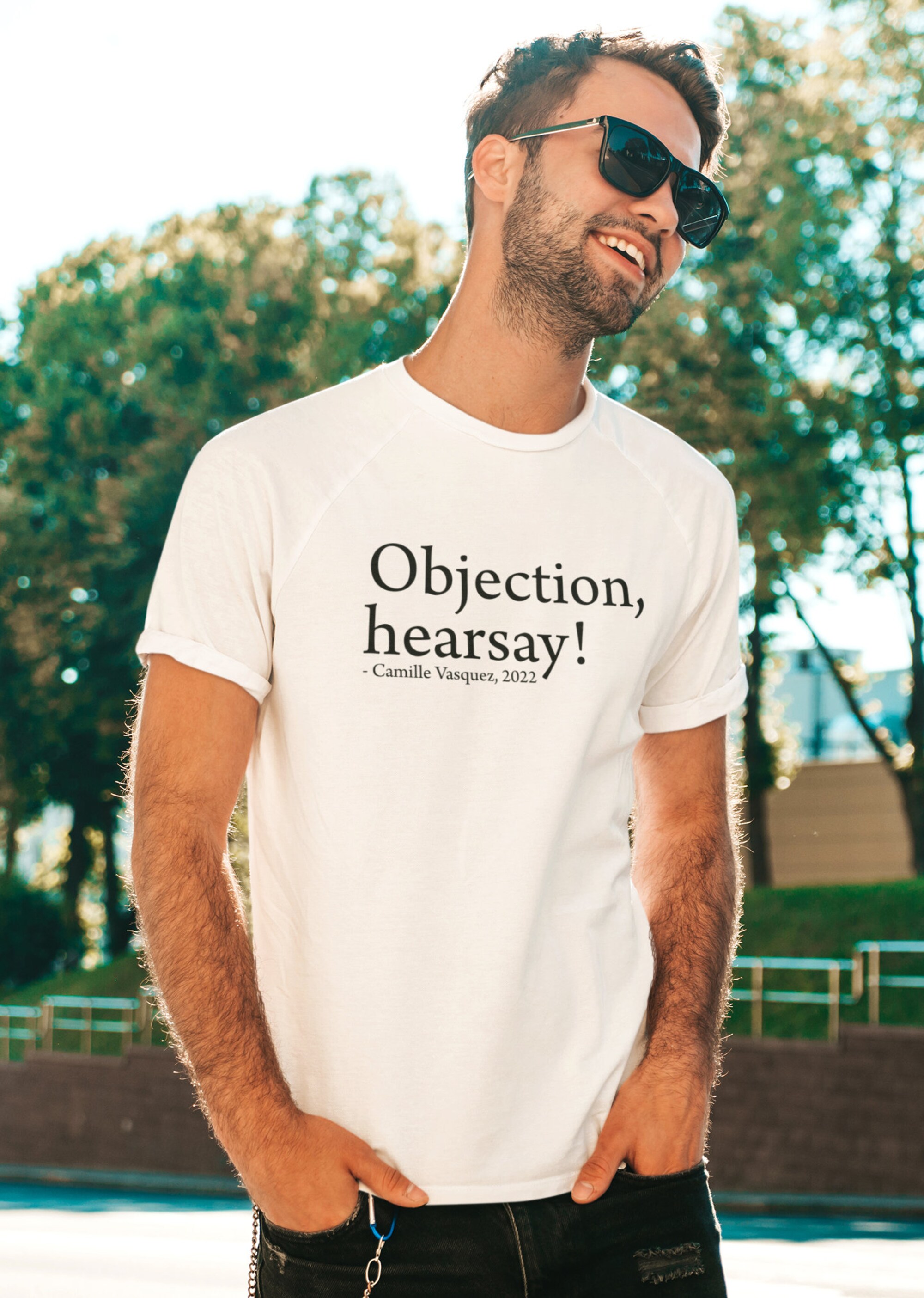 Discover Objection Hearsay Camille Vasquez T-Shirt, Justice for Johnny Depp T-Shirt