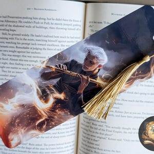 Hoid Bookmark | Cosmere | Stormlight | Fantasy laminated bookmark with tassel