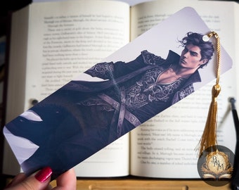 Rhysand Bookmark | ACOTAR | Fantasy laminated bookmark with tassel