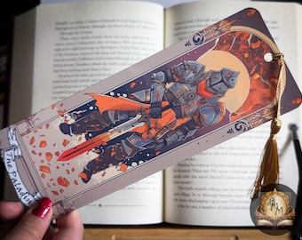 The Paladin | DnD Bookmark | XL Fantasy laminated bookmark with tassel