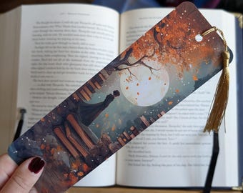The Readers Path Bookmark | Fantasy | Autumn | laminated bookmark with tassel