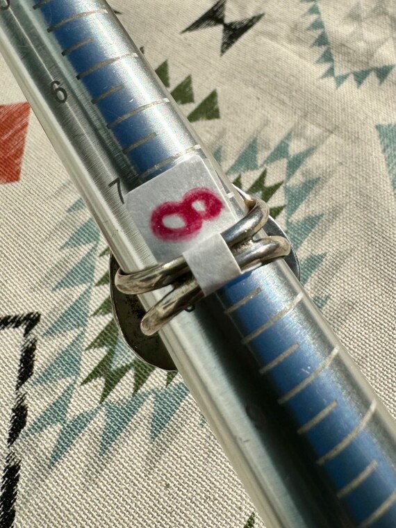 Triangle turquoise & Sterling ring - image 3