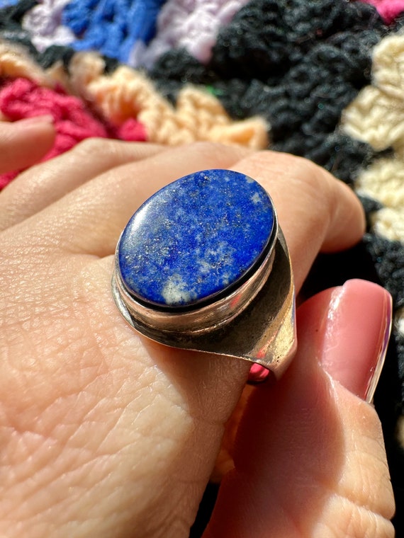 Lapis Sterling silver ring