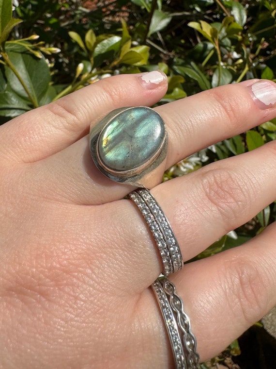 Labradorite ring - image 1